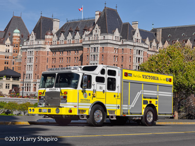 Victoria Fire Department BC fire trucks E-ONE Cyclone II rear pump fire engines yellow fire trucks #larryshapiro shapirophotography.net Larry Shapiro photographer